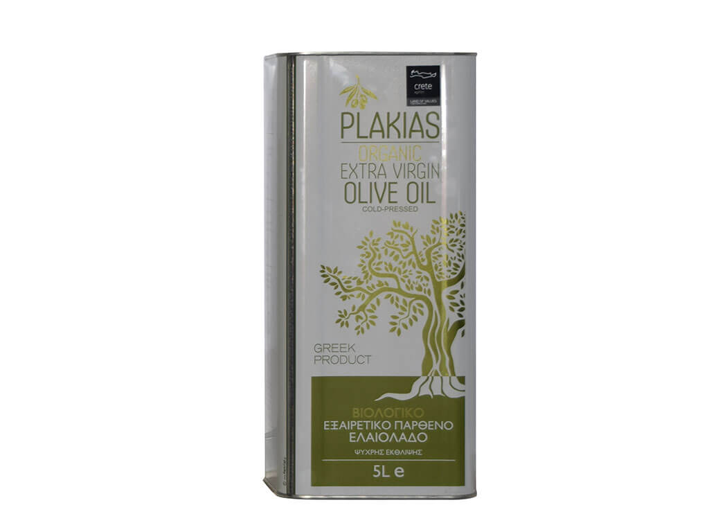 PLAKIAS OLIVE OIL ORGANIC EXTRA VIRGIN 4L