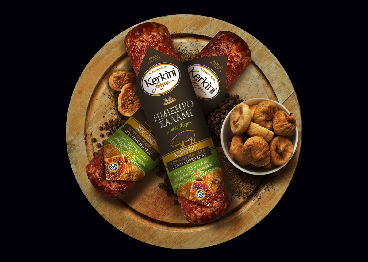 KERKINI FARM  Ημίξηρο Σαλάμι με 100% Ελληνικό Χοιρινό Κρέας & Σύκο Κύμης 180gr