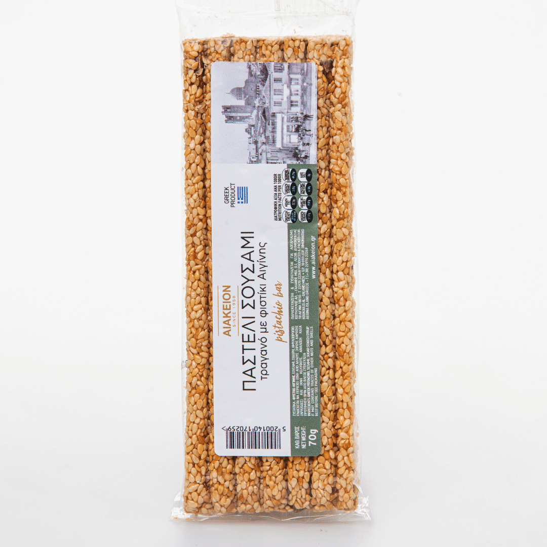 ΠΑΣΤΕΛΙ ΣΟΥΣΑΜΙ ΤΡΑΓΑΝΟ ΜΕ ΦΙΣΤΙΚΙ ΑΙΓΙΝΗΣ