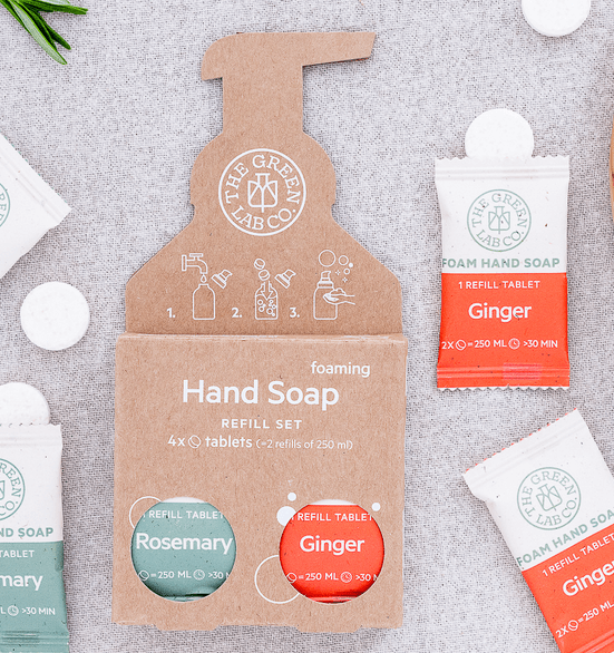 Handsoap tablets (set of 2X Rosemary and 2X Ginger) Handsoap tablets (set of 2X Rosemary and 2X Ginger)