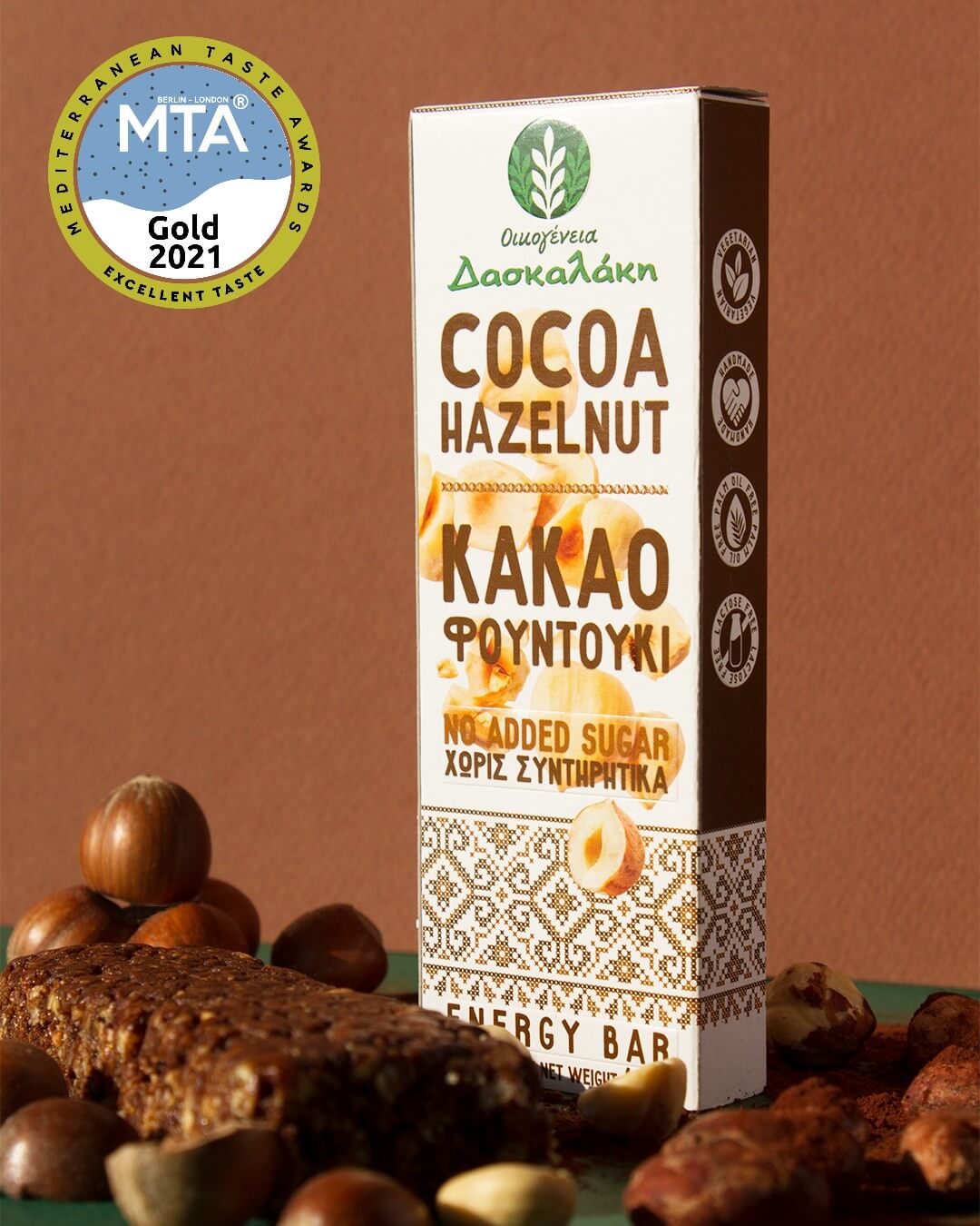 Handmade cereal bar Cocoa Hazelnut