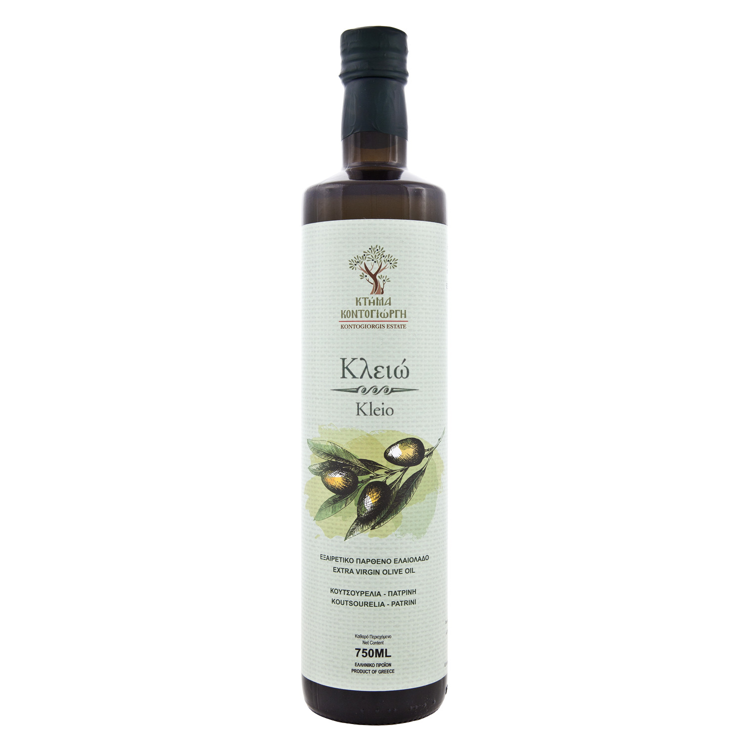 Εξαιρετικό Παρθένο Ελαιόλαδο "Κλειώ", Κουτσουρελιάς - Πατρινής, 750ml