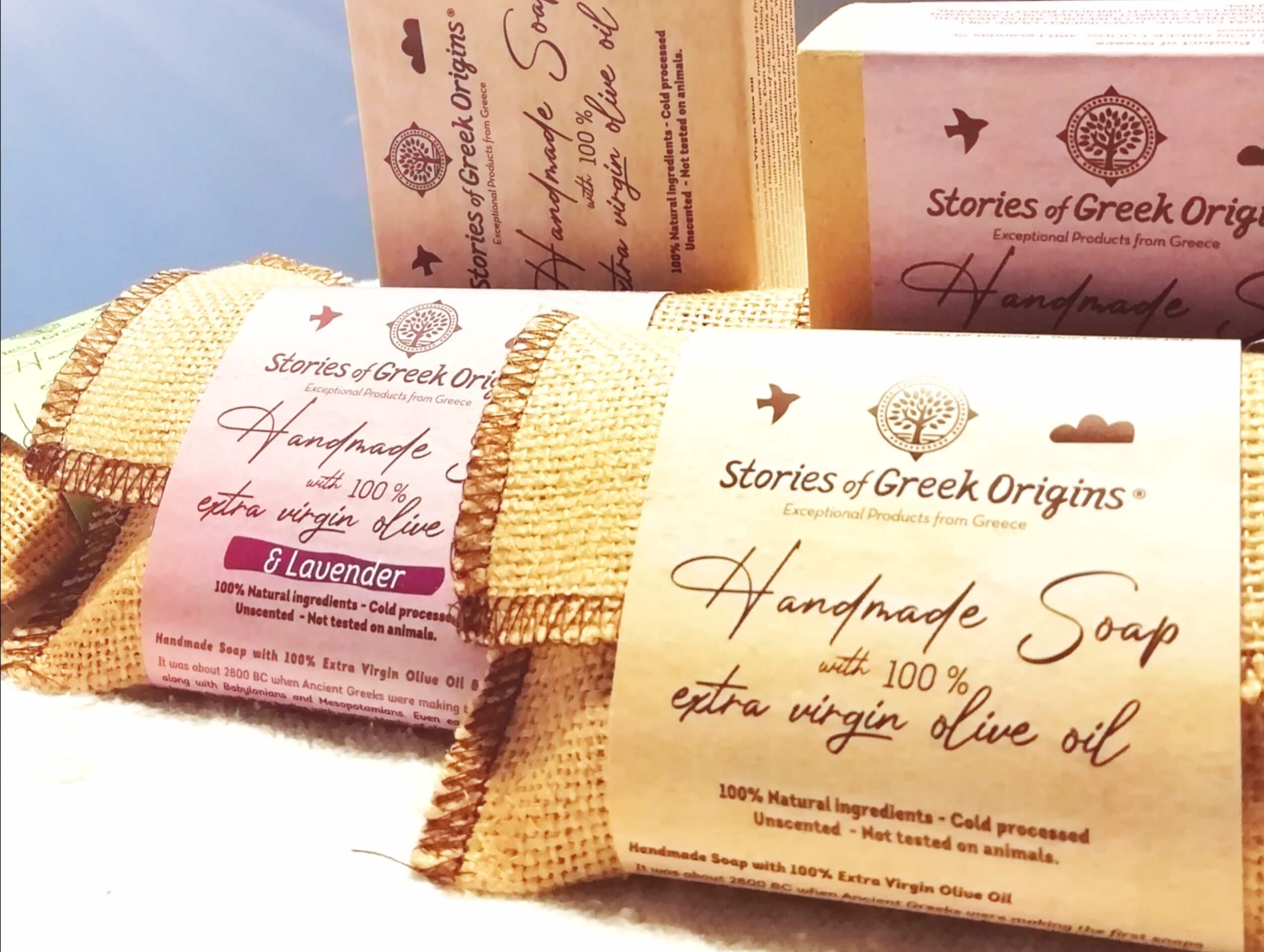 STORIES OF GREEK ORIGINS ΧΕΙΡΟΠΟΙΗΤΑ ΣΑΠΟΥΝΙΑ ΕΛΑΙΟΛΑΔΟΥ