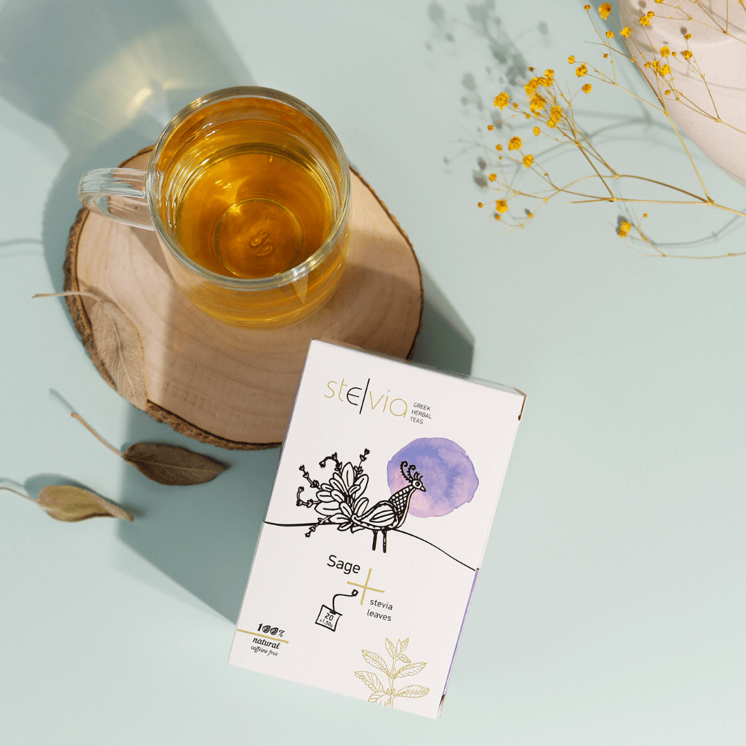 Φασκόμηλο και φύλλα στέβια