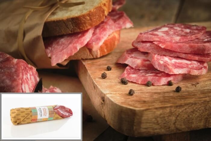 SALAME FELINO IGP PELATO META SV 300 GR SALAME FELINO IGP PELATO META SV 300 GR