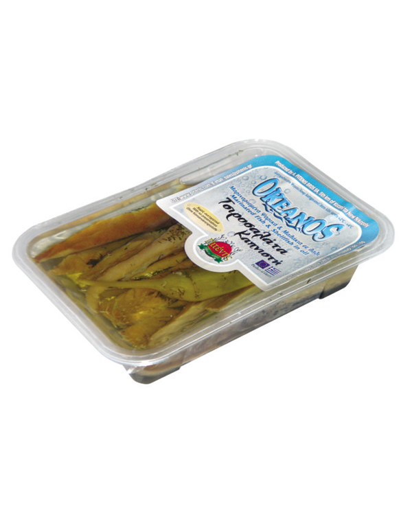 "Tsirosalata" traditional dried mackerel salad