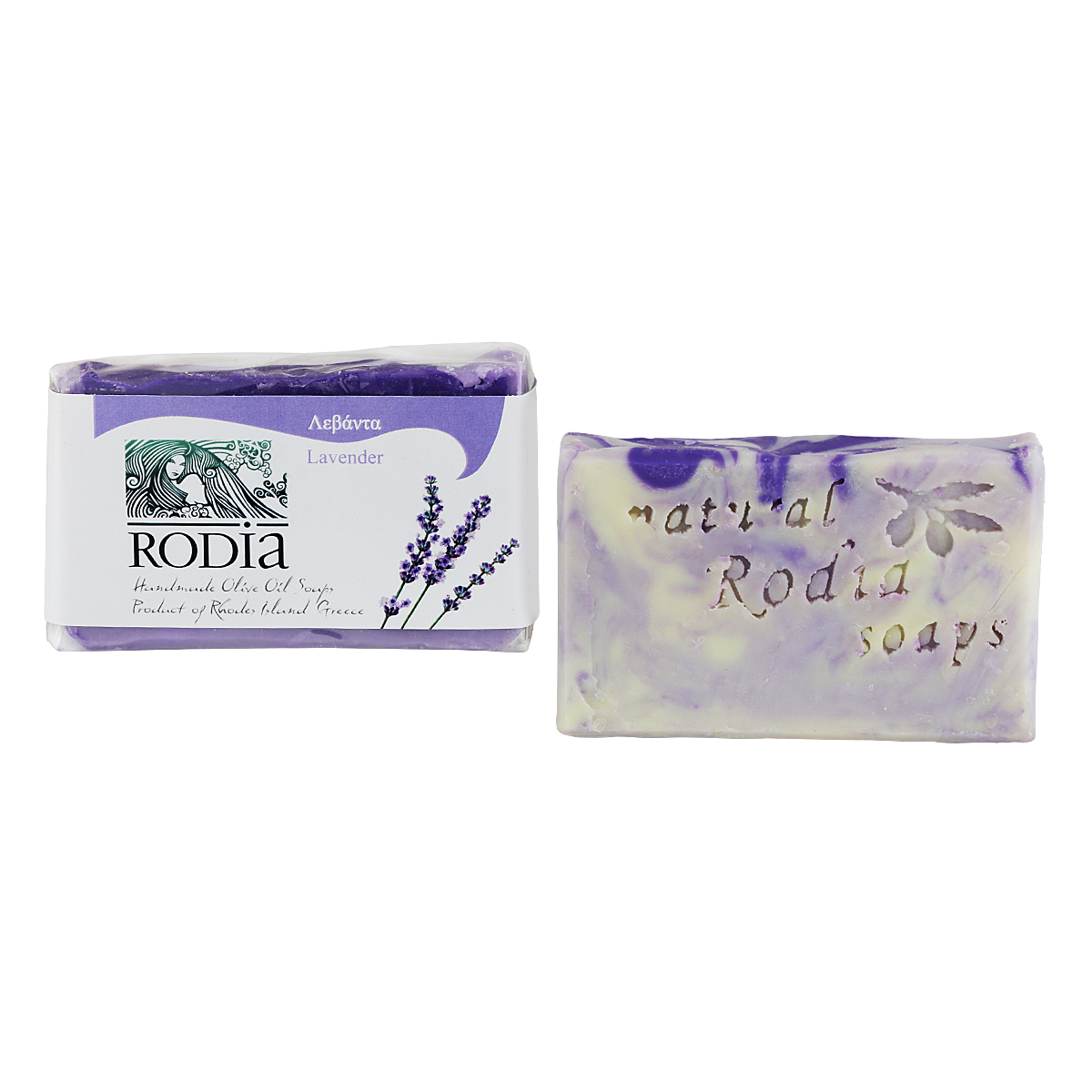Olive oil soap with Lavender fragrance.