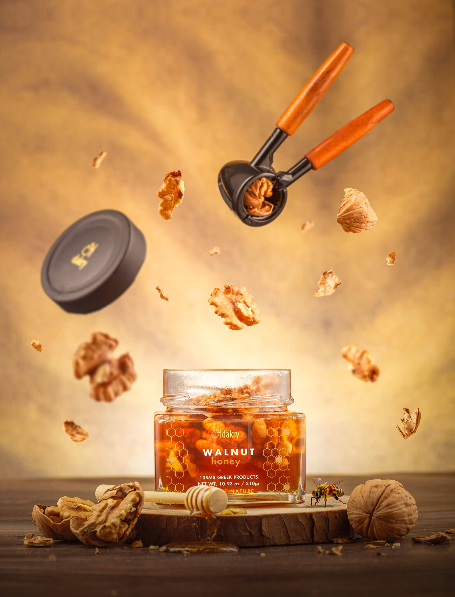Μέλι Ανθούς Πορτοκαλιάς με Ολόκληρα Καρύδια