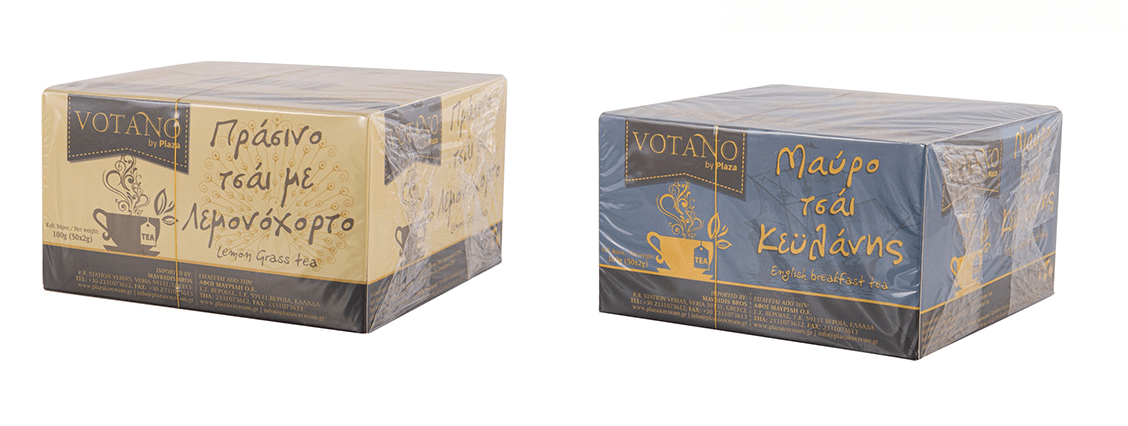 TEA BAGS votano by Plaza Green,Black,Lemongrass,Earl Grey