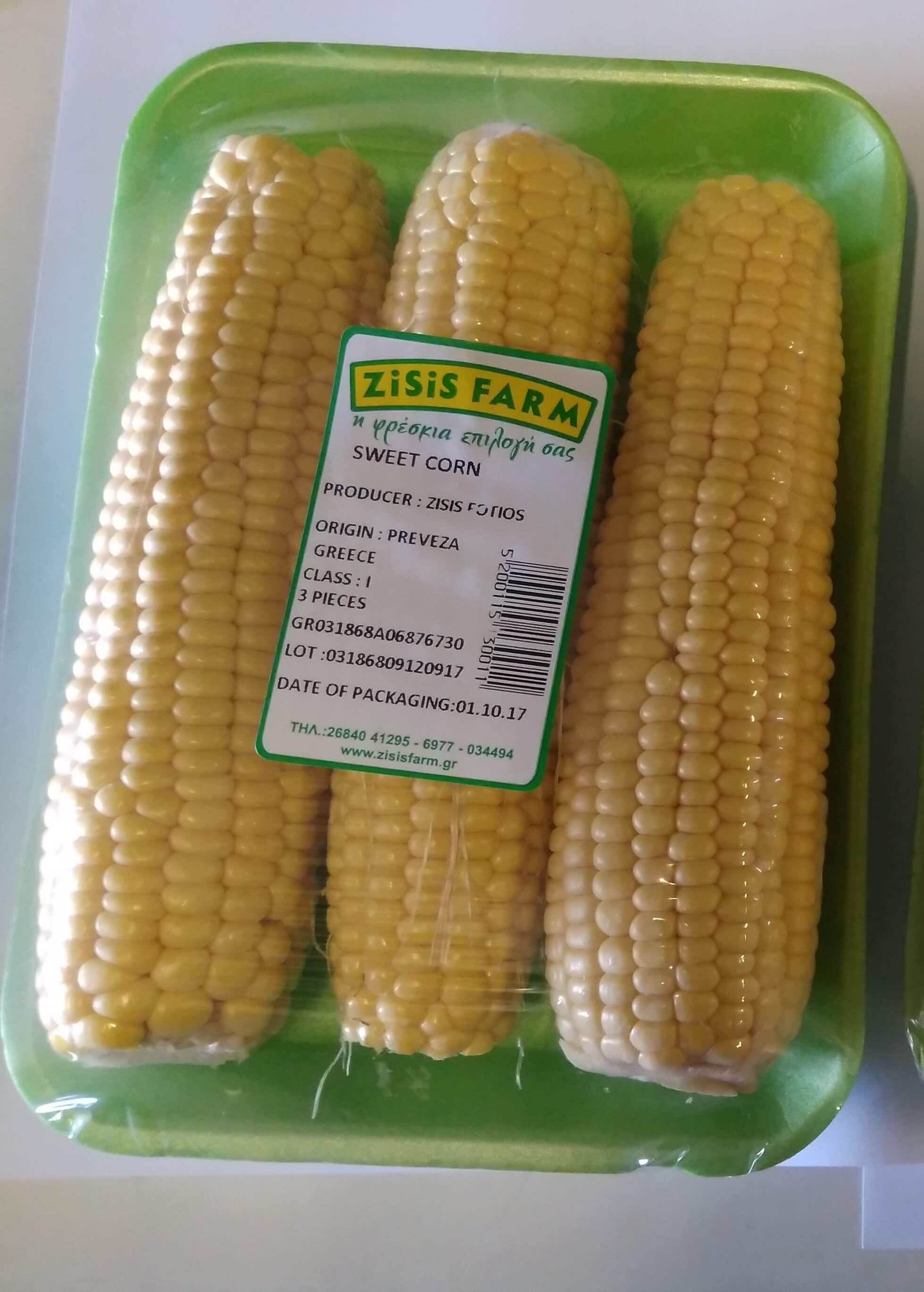 FRESH SWEET CORN 3PCS FRESH SWEET CORN 3PCS
