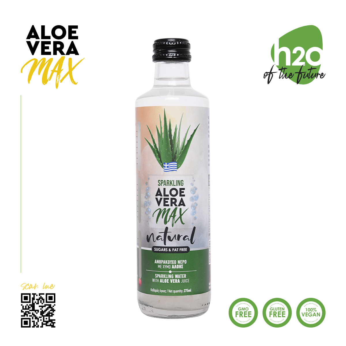 Ανθρακούχο νερό με αλόη | Φυσική γεύση Ανθρακούχο νερό με αλόη | Φυσική γεύση