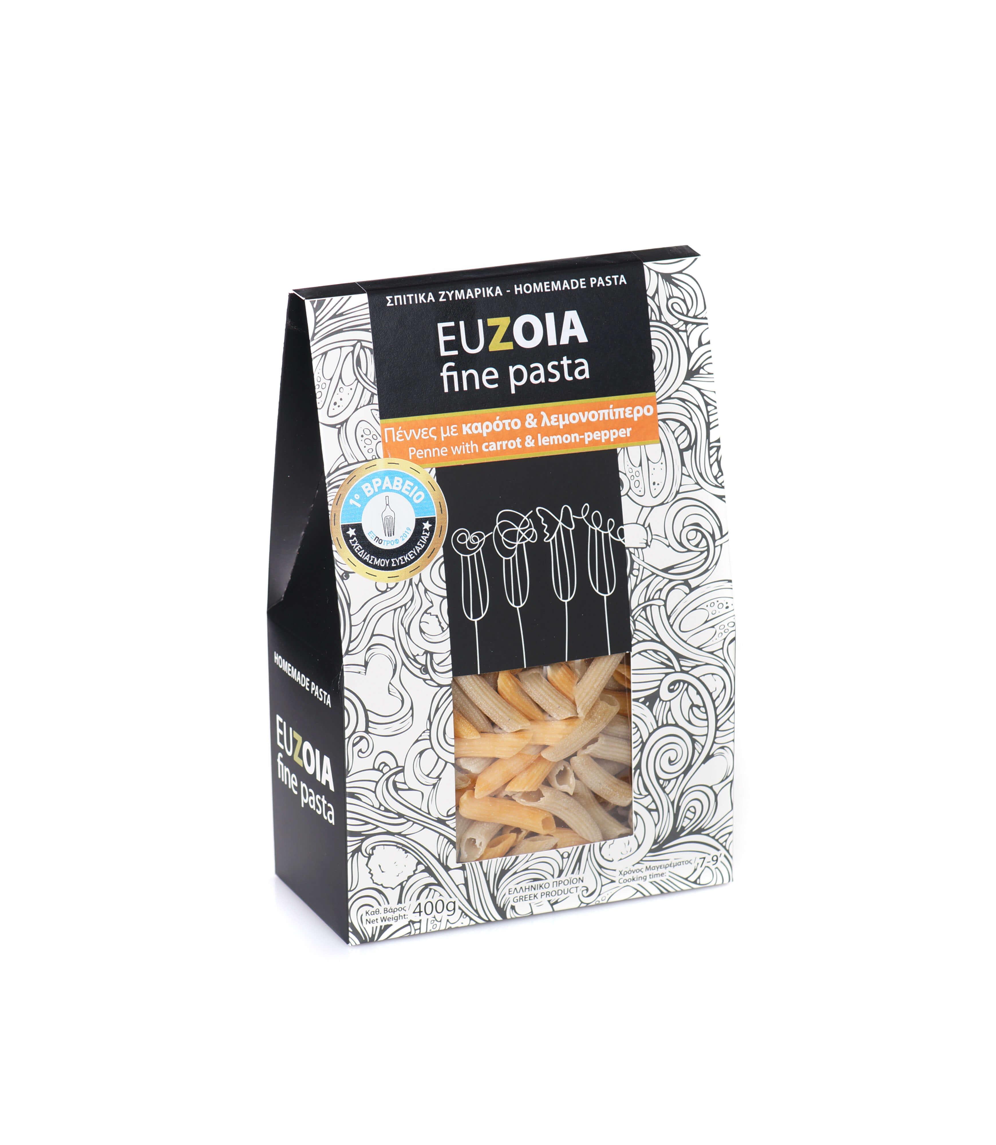 Penne with Carrot & Lemon-Pepper