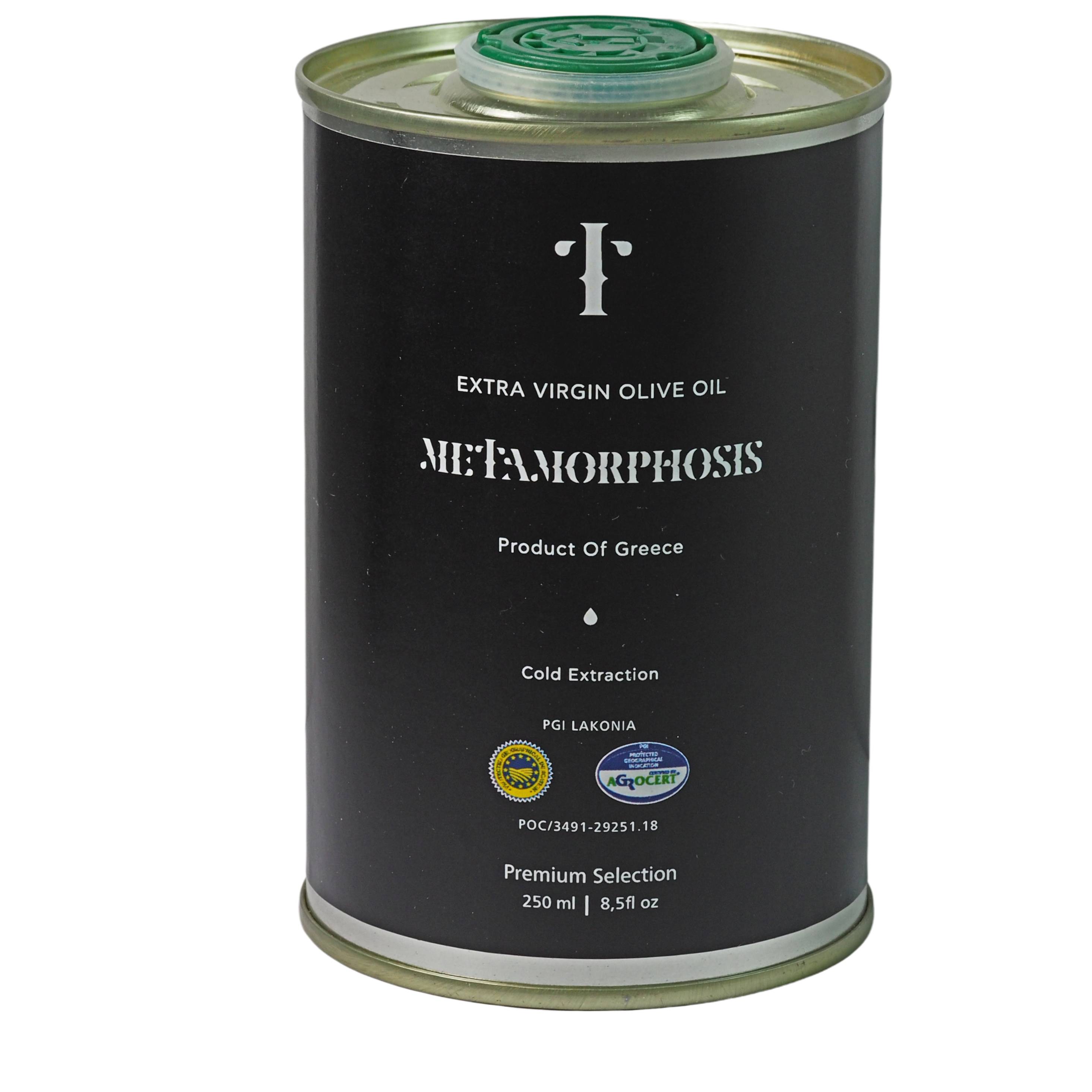 250ml Metal Bottle of Extra Virgin Olive Oil "Metamorphosis"