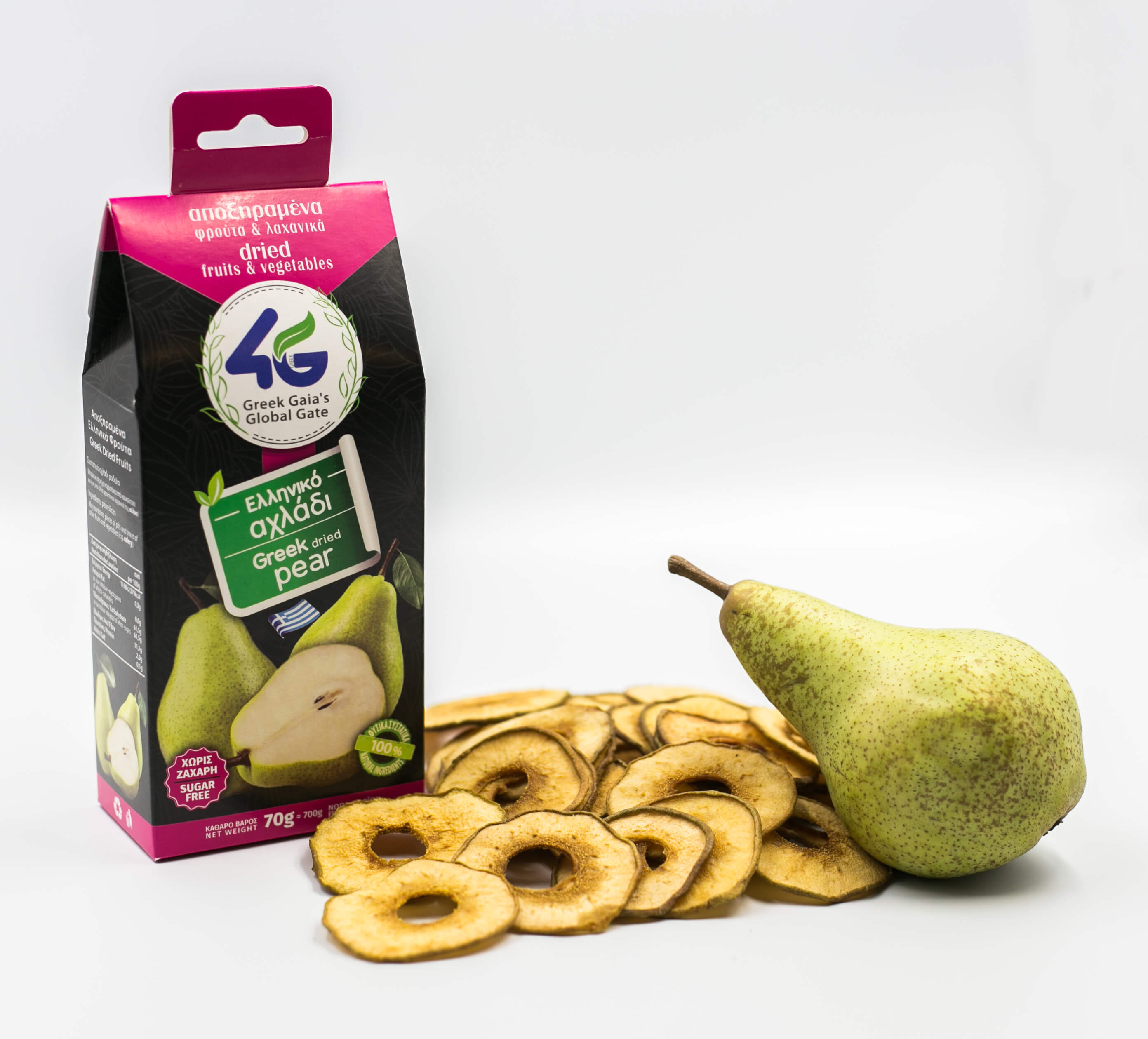 Ελληνικό αποξηραμένο αχλάδι χωρίς ζάχαρη