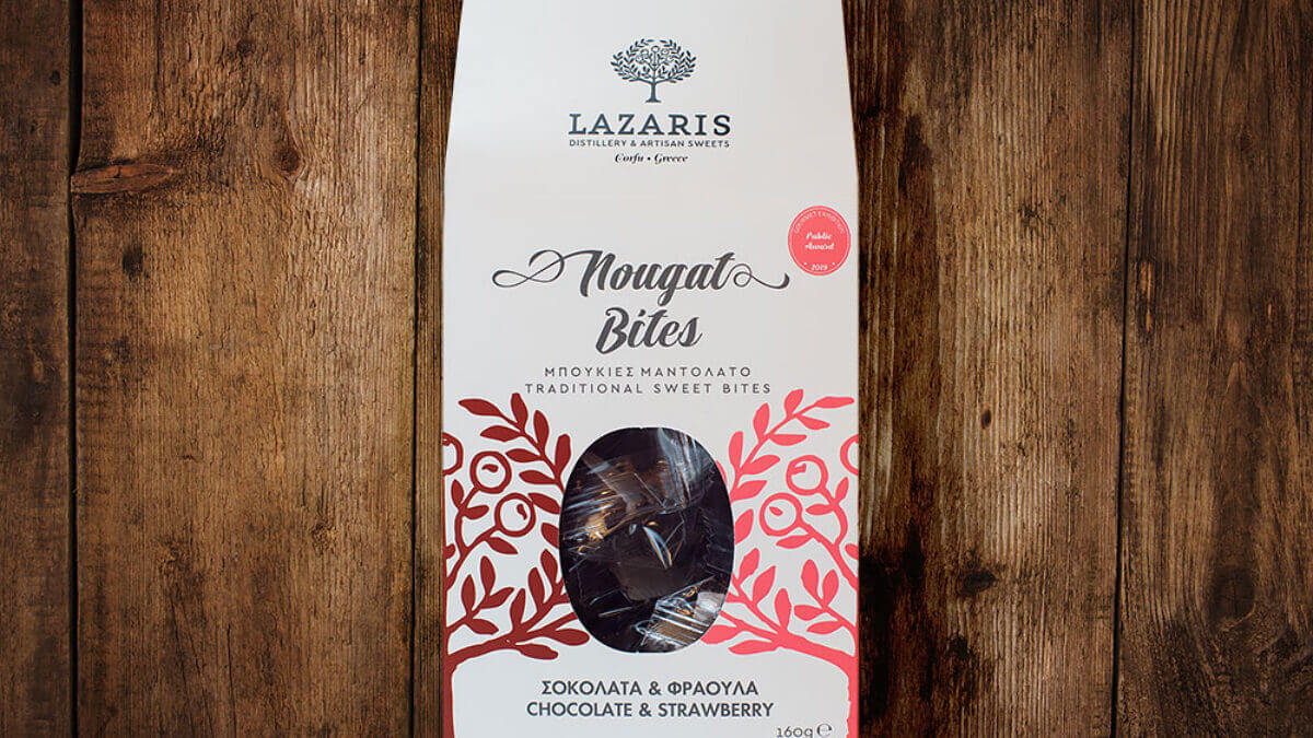Nougat Bites - Σοκολάτα Φράουλα 160γρ. Nougat Bites - Σοκολάτα Φράουλα 160γρ.