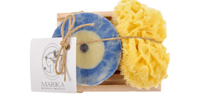 Marika Botanicals Μάτι Σαπούνι Μικρό & Θαλασσινό Σφουγγάρι σε Ξύλινη Θήκη