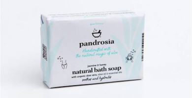 Natural face & body soap with organic aloe vera