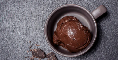 Dark chocolate with cocoa beans