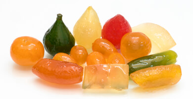 Candied fruits strained