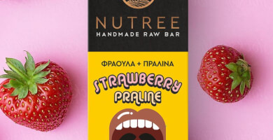 Φράουλα Πραλίνα - Μπάρα Ενέργειας NUTREE