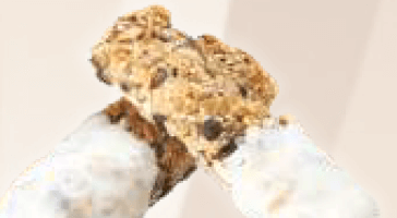 Cereal bar with white chocolate