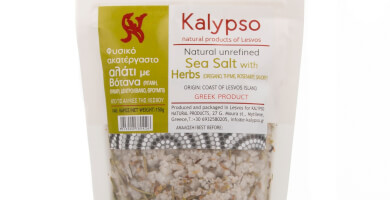 Natural unrefined sea salt with 4 Greek herbs