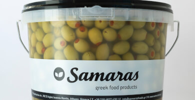 Γεμιστές Ελιές με Πάστα Πιπεριάς σε συσκευασία horeca