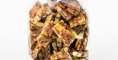 BITE-SIZE PASTELI WITH AEGINA PISTACHIOS