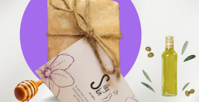 Soap with olive oil and honey
