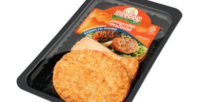 Breaded chicken burger