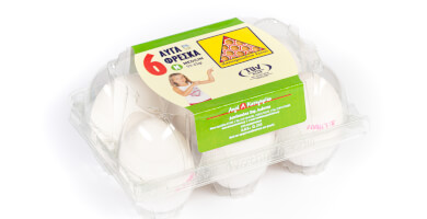 Half a dozen white eggs 53-63 gr. (medium) Danopoulos Farm
