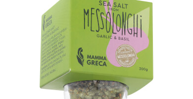 Sea salt from Messolonghi with garlic & basil