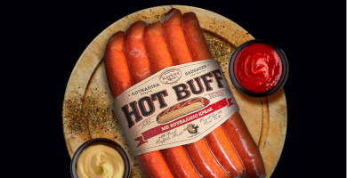 KERKINI FARM - Hot Buff Sausages with Greek Buffalo Meat,for Boiling - Gluten Free, Lactose Free 300gr