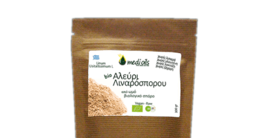 Αλεύρι Λιναρόσπορου bio, 300gr, Ελληνικός & Ωμός σπόρος