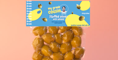 Ελιές Γεμιστές με Αμύγδαλο σε vacuum 250gr