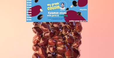 Καλαμών Ελιές με σκόρδο & δενδρολίβανο σε vacuum 250gr