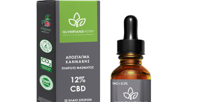 Απόσταγμα κανναβιδιόλης 12% CBD σε έλαιο σπόρων κάνναβης