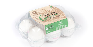 Αυγά ''Οικογένεια ΔΑΝΟΠΟΥΛΟΥ'' 53-63 γρ. (medium) 6αδα λευκά