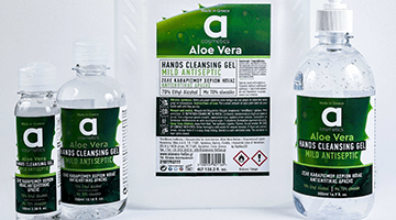 Hands cleansing gel mild antiseptic with aloe
