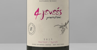 Red Dry Wine PGI ''4 Generations'' Merlot Syrah