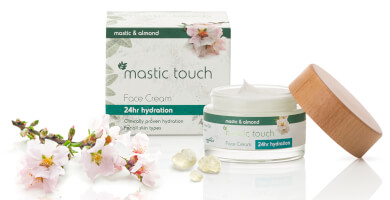 24ωρη ενυδάτωση. mastic touch 24h hydration κρέμα προσώπου 50ml