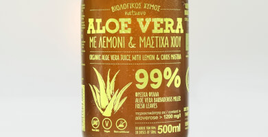 500ml Organic aloe vera juice with lemon and Chios mastiha
