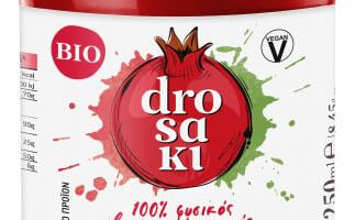 drosακι - 100% organic pomegranate juice with 20% organic aloe vera