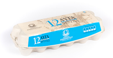 Αυγά ''Οικογένεια ΔΑΝΟΠΟΥΛΟΥ'' έως 53 γρ. (small) 12αδα λευκά