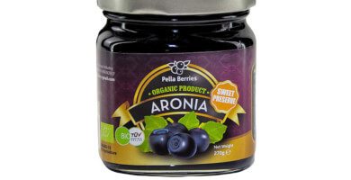 Pella Berries Χειροποίητο Οργανικό γλυκό του Κουταλιού Αρώνια