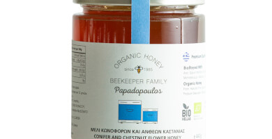 Organic Honey from conifers & Chestnut flowers
