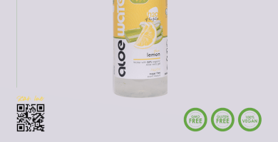 Νερό με αλόη | Γεύση λεμόνι