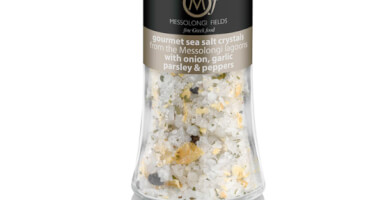 Φυσικό Αλάτι Μεσολογγίου με κρεμμύδι, σκόρδο, μαϊντανό & 4 πιπέρια