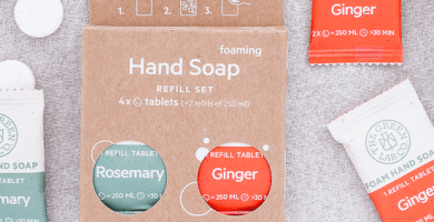 Handsoap tablets (set of 2X Rosemary and 2X Ginger)