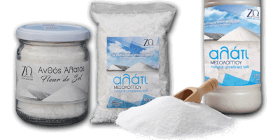 Αλάτι  Μεσολογγίου ΖΩ (αφρίνα, ψιλό, μεσαίο και χονδρό) Κτήμα Κάκκαβος